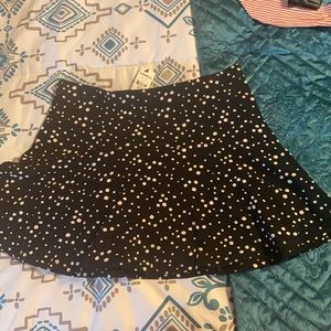 Black skirt with white polka dots skirt